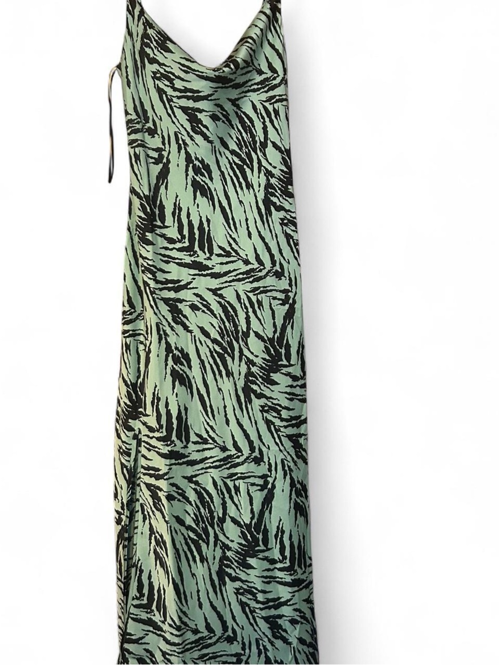 Wayf zebra/tiger mint maxi dress